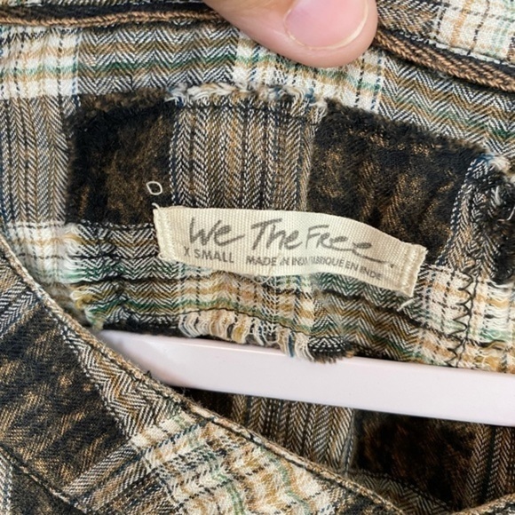 Free People We The Free Jessi Plaid Top Size XS OB1355779. - Picture 2 of 4